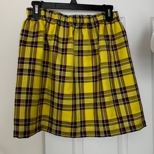 Yellow/Red/Black Plaid A-Line Skirt, Forever 21 Medium
